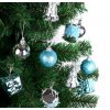 Vánoční dekorace- vánoční modrá sada ozdob 36ks- VÝPRODEJ SKLADU