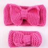 Pro ženy a dívky- sada teplých pletených čelenek s mašličkou pro maminku a dceru- více barev
