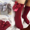 Dětské oblečení- roztomilé dlouhé ponožky s mašličkou, více barev- Vhodný jako dárek k Vánocům