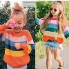 Pro děti- hřejivý pruhovaný svetr pro malé slečny - VÝPRODEJ SKLADU