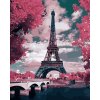 Malování podle čísel na plátno, Eiffelova věž na jaře- Vhodný jako dárek