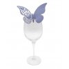 Jmenovka na skleničku motýl vhodné na oslavy, svatbu 30ks- více barev