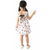 Dětské dívčí letní šaty s třešněmi- modré, bílé