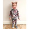 Dětské oblečení- Dívčí květinový set mikina, tepláky
