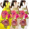 Dlouhé letní šaty s velkými květy- 3 barvy