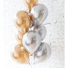 10 Ks mix balonků zlatostříbrné na párty, narozeniny