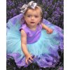 Dětské oblečení- krásné společenské šaty pro malé princezny s mašličkou AKCE