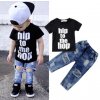 Dětské oblečení- tričko s potiskem a džíny Hip to the hop pro chlapce