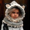 Pro děti dětské oblečení zimní čepice dětské zimní čepice - čepice se šálou se zvířecím motivem