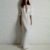 Dámské dlouhé bílé šaty AKCE (Velikost XXXL)