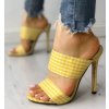 Dámské boty- Luxusní dámské letní boty na podpatku žluté, modré