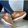 Boty- Dámské luxusní letní boty na klínu více barev