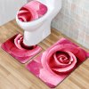 Koupelna - záchod - růže - koupelnové předložky - koupelnové předložky set s potiskem růží