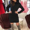Oblečení - dámské oblečení - mikiny - mikinnové šaty - ednobarevní mkinové šaty s kapucí - dárek pro ženu