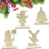 Hry - vánoce - vánoční dekorace - vánoční tvoření - dětská vánoční zábava malování na dřevěné panáčky - malování - dřevěné ozdoby