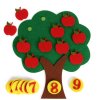 Hračky - montessori - dětská matematická hračka pomocí jablíček - matematika - dárek pro děti