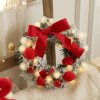 Vánoce - vánoční dekorace - vánoční věnec na dveře - vánoční věnec zdobený mašlí ve třech barvách -  vánoční ozdoby