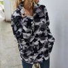 Dámské oblečení - fleecová vzorovaná chlupatá dámská mikina - mikiny - dámské mikiny - výprodej skaldu