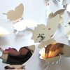Motýli - sada lepících zrcadlových motýlů  na zeď - dekorace - dekorace do bytu - vánoční dárek