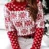 dámské oblečení - dámský příjemný svetr se zimními vzory - dámské svetry - vánoční svetr - vánoční dárek