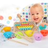 Hračky - vzdělávací dřevěná hračka s barevnými kuličky pro nejmenší - hračky pro nejmenší - matematika - vánoční dárek