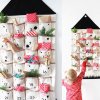 Vánoce - vánoční dekorace - vánoční závěsný adventní kalendář na dárečky - adventní kalendář -dárek pro děti
