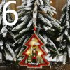 Vánoce - dekorace - vánoční dekorace - vánoční světelná dřevěná ozdoba na stromeček - vánoční ozdoba - vánoční osvětlení