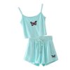 Oblečení - dámský set tílko + kraťasy s motýlem - kraťasy - dámská trička - trička s potiskem - dárek pro ženu