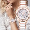 Hodinky - krásné módní hodinky v rose gold barvě - dámské hodinky - dárek pro ženu