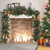Vánoce - vánoční přírodně zdobená girlanda  - vánoční dekorace - vánoční girlanda