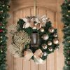 Vánoce - luxusní vánoční věnec na dveře se světýlkem - vánoční dekorace - vánoční věnec na dveře