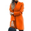 Oblečení - dámský elegantní podzimní jednobarevný kabát - kabát - dámské kabáty - nadměrné velikosti - vánoční dárek