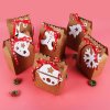 Vánoce - vánoční papírové taštičky se stuhou a zdobou po 3ks - vánoční přání - vánoční dárky