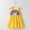 Dětské oblečení - dívčí letní šaty na ramínka s duhou - šaty - letní šaty