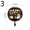 Dekorace - nafukovací balónky na oslavu nového roku v černo zlaté barvě - silvestr - šťastný nový rok