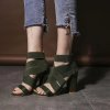 Boty - dámské boty - dámské páskové sandály na podpatku - dámské sandály - dárek pro ženu