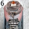 Šátek - dámská módní šátek se sponou s různými vzory - multifunkční šátek - dárek pro ženu