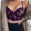 Oblečení - podprsenka - dámské spodní prádlo - sexy push up podprsenka s květinovým vzorem - spodní prádlo