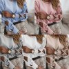 Oblečení - mikina - dámská mikina s mašlemi na rukávech zdobené flitry - dámské mikiny - mikiny - výprodej skladu
