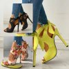 Boty - dámské boty - dámské letní sandálky na podpatku s mašlí  - dámské sandály