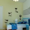Samolepící dekorace na zeď - kočičky