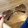 Brýle - velké módní sluneční brýle se kamínky po straně brýlí  - sluneční brýle - dárky pro ženu