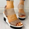 Boty - dámské boty -  dámské letní pohodlné sandály na klínku - dámské sandály - letní boty