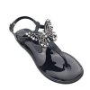 Boty - dámské boty - dámské letní plastové žabky zdobené motýlem s kamínky - dámské žabky - dámské sandály