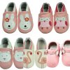 Dětské oblečení - boty - dětské novorozenecké  boty pro holčičku v růžových barvách - dětské capáčky