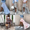 oblečení - sukně - dámská vzdušná sukně zajímavě řešená s kytkovými vzory - letní sukně - výprodej skladu