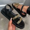 Boty - dámské boty - dámské letní sandály s ozdobými řetízky - dámské sandály - výprodej skladu