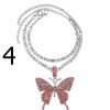 Šperky - krásný náramek na nohu s kamínky a motýlem - bižuterie - náramky