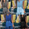 oblečení  - šaty - dámské letní šaty v džínovém stylu s volánkem - dámské šaty - košilové šaty
