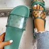 Boty - dámské boty - dámské letní průhlední pantofle s puntíky - dámské pantofle - dárky pro ženu